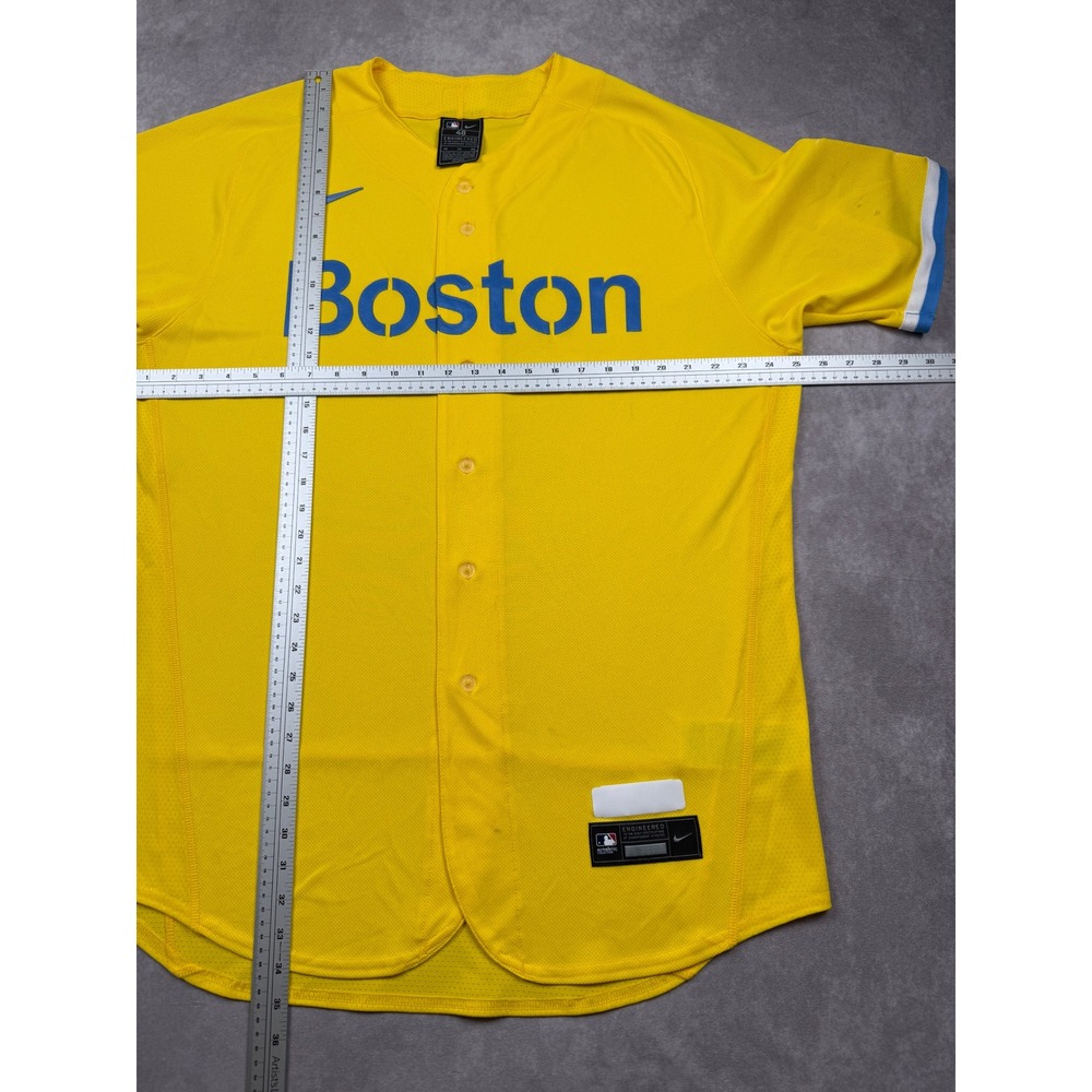 Nike Boston Red Sox City Connect Authentic Yellow Jersey Men's Sz 48 (L) MLB 617 - Picture 7 of 15